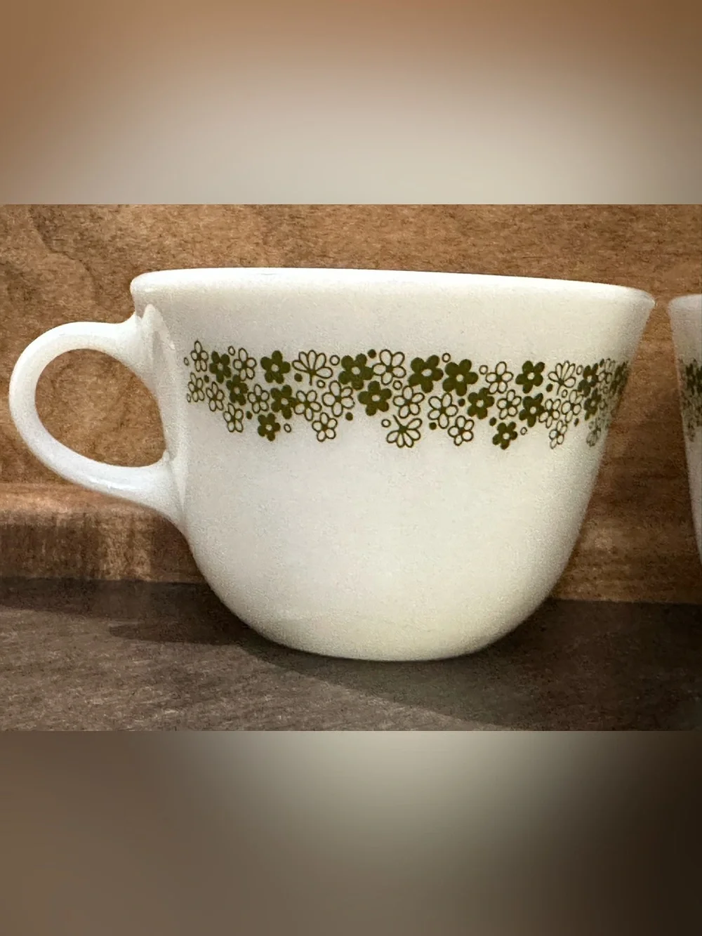Vintage 70’s 80’s PYREX Spring Blossom or Crazy Daisy cups Corningware USA